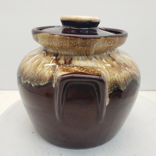 Robinson Ransbottom Pottery Brown Drip Glaze Bean Pot - Imagen 2 de 9