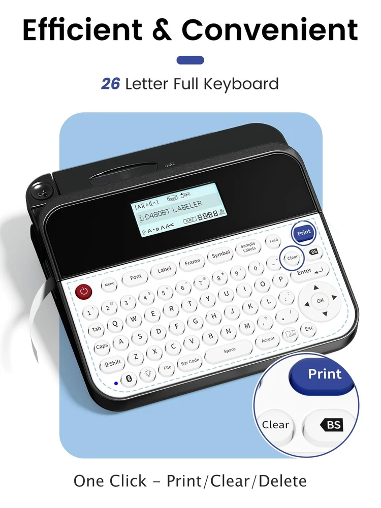Waterproof Label Maker Machine with Tapes for Home & Office Organization