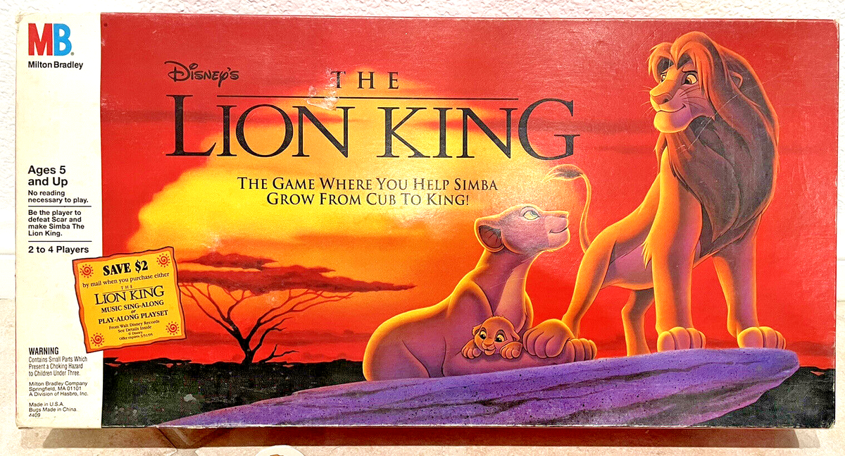 Vintage 1990s The Lion King 3D Board Game Disney Milton Bradley 