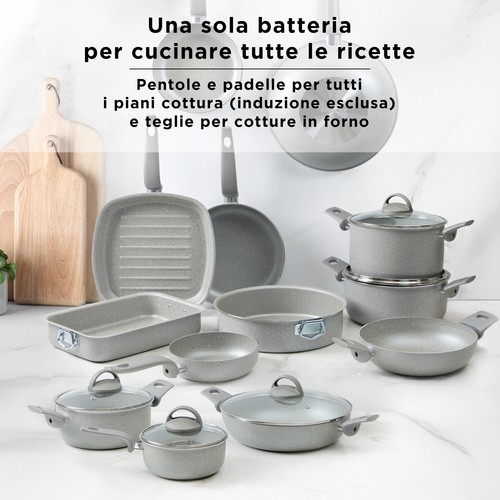 KASANOVA Batteria pentole 16 pezzi con 2 teglie da forno in alluminio Cottura - Afbeelding 2 van 9