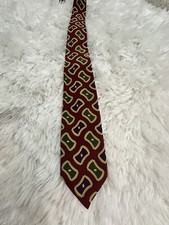 Ralph Lauren Necktie 57” x 3.5” Made In USA imported Silk | Red/yellow/green