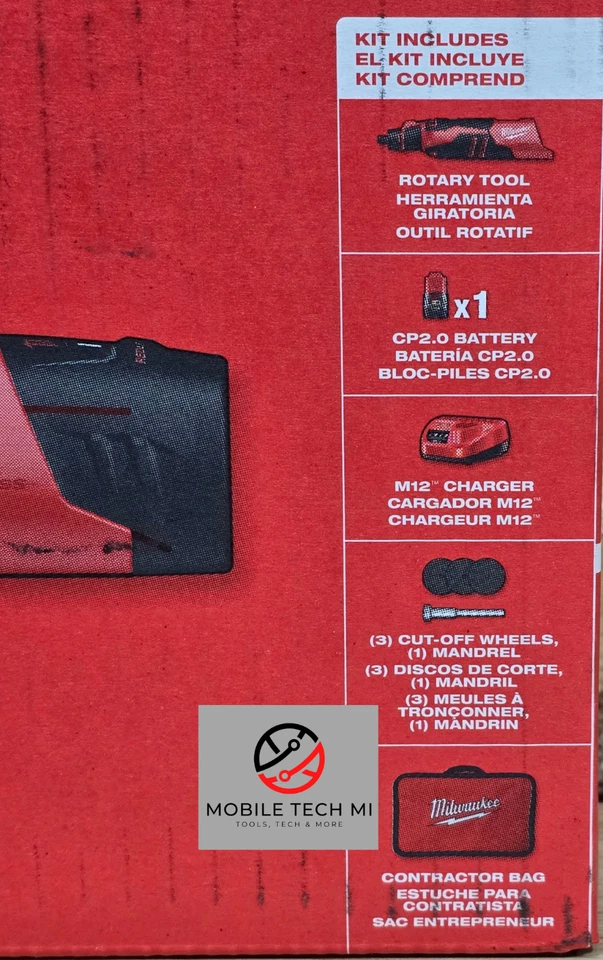 Milwaukee 2525-21 M12 12V Kit de herramientas rotativas inalámbricas sin escobillas Bolsa cargador de batería Foto 3 de 3