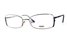 NEW FENDI F960 030 SILVER NAVY AUTHENTIC EYEGLASSES FRAMES 52-16-135MM W/CASE
