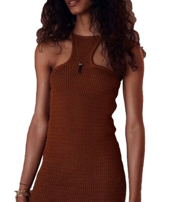 house of harlow 1960 brown dress Witches Brew Midi Button Through Shirt Dress main image 1