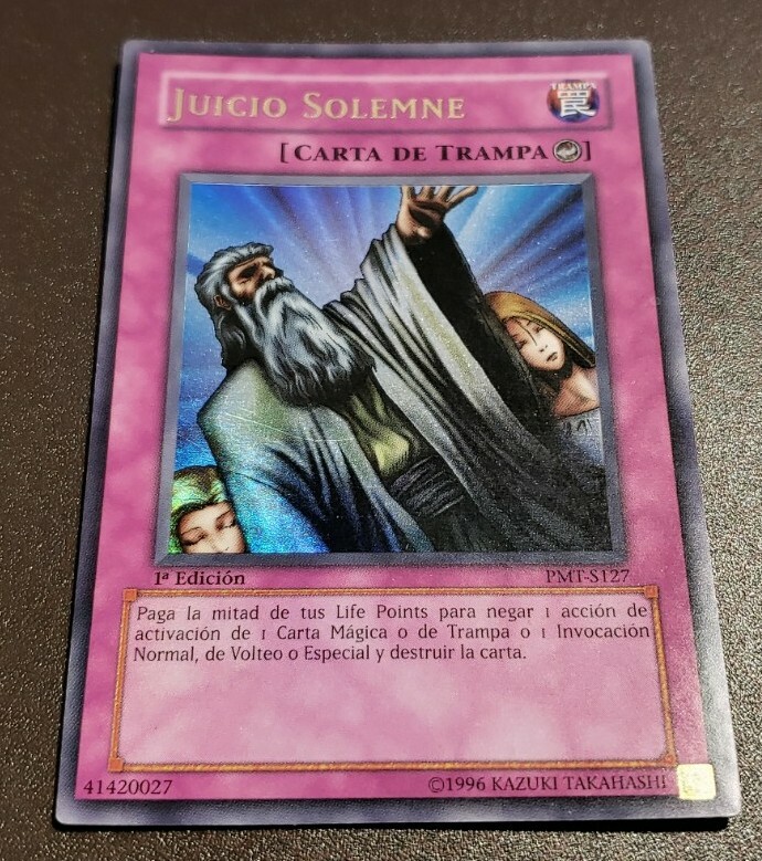 旧アジア　神の宣告　1st Edition Solemn Judgment Yu-Gi-Oh! Solemn Judgment (Spanish) -PMT-S127- Ultra Rare