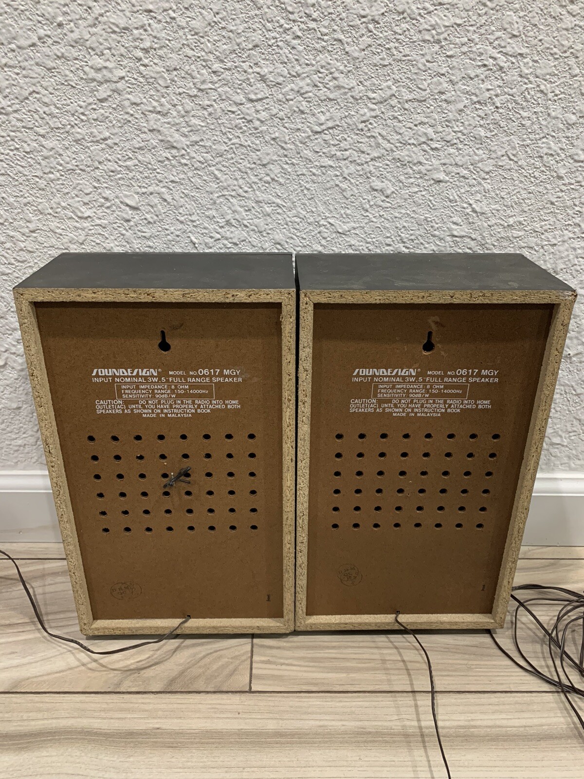 For Parts Or Repair Vintage Soundesign Full Range Speakers 0617 MGY 5