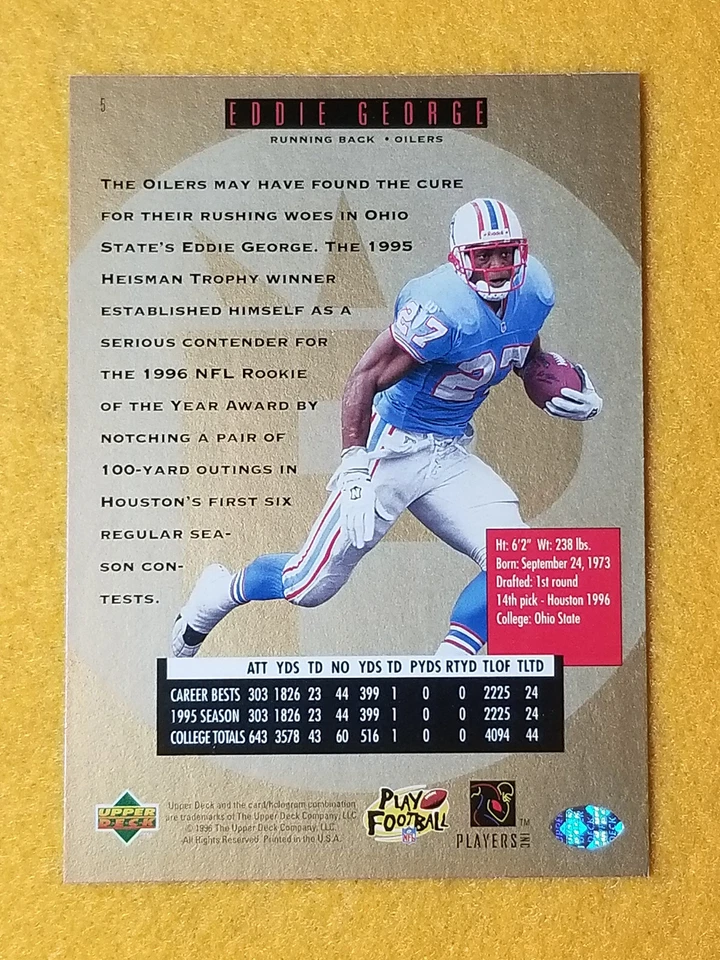 1996 Upper Deck SP Football - Choose a Card - Image 2 of 4