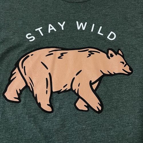 Keep Nature Wild Damen T-Shirt Small grün STAY WILD Bär Outdoor Natur - Bild 5 von 11