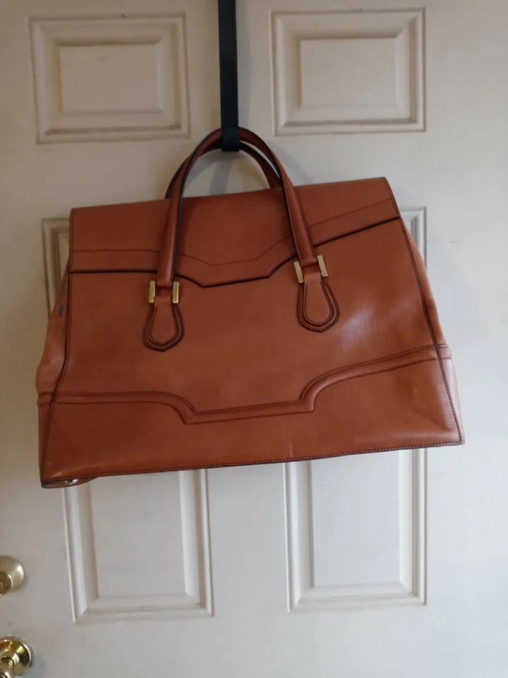 Bolso de viaje Mark Cross Locking cuero vintage años 80 19x16x10 Foto 4 de 4