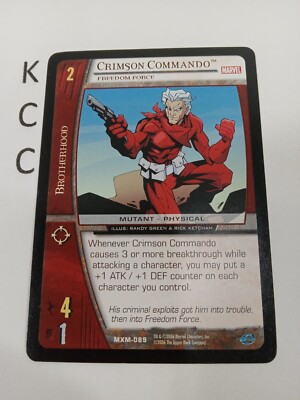 VS. System TCG Marvel 2006 Xmen Crimson Commando Brotherhood MXM-089
