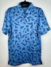 Nike Tour Dri-FIT Golf Polo Shirt Blue Navy Mens Size S New 80