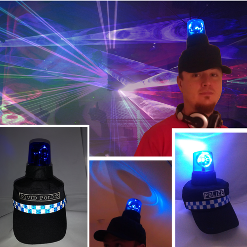 Disco Ball Hat Party Cap Virus Police 