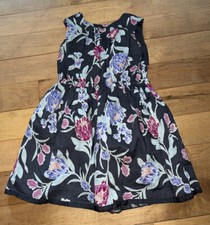 Tea Collection Girls Sleeveless Floral Ruffle  Dress Size 3