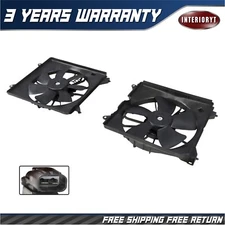 2Pcs Radiator Cooling Fan Set For 2013-2017 Honda Accord w/ Blade Motor & Shroud