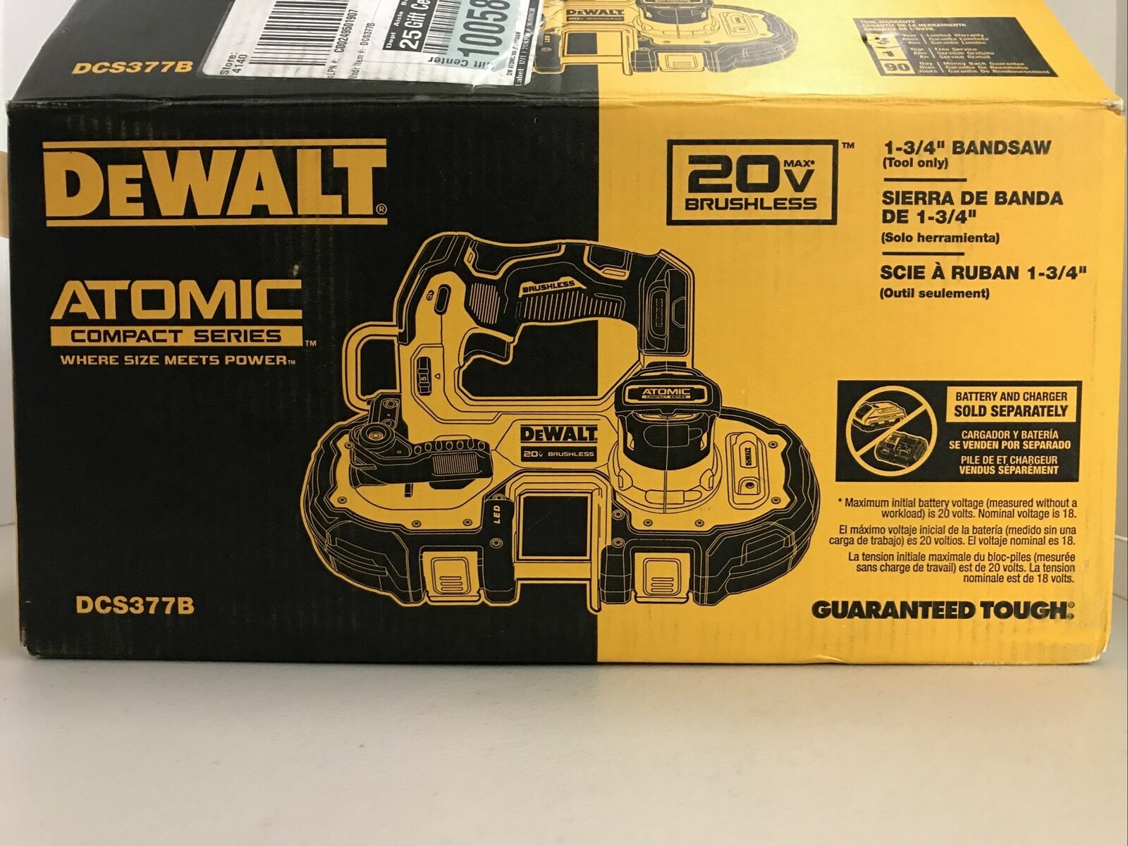 Dewalt DCS377B ATOMIC 20V MAX 
