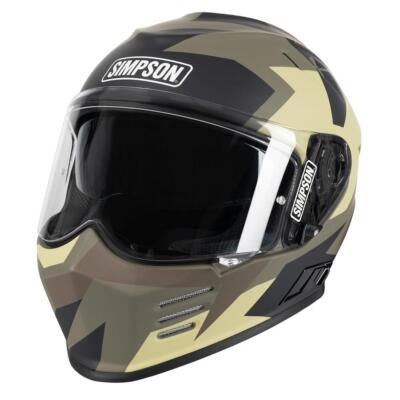 Simpson Venom 06 Comanche Vollgesicht Motorrad Fahrradhelm Bandit grün tarnfarben