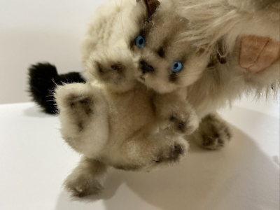 ホワイト キャット　ぬいぐるみAPPLAUSE AVANTI 1983年製 VTG Avanti Jockline Plush Siamese Cat 1983 Applause Stuffed Animal