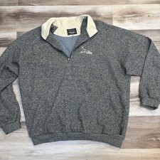 Straight Down Pullover Mens XL Sweater Quarter Zip Mock Neck Made in USA