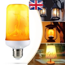 E27 LED Flicker Flame Lamp Bulb Burning Fire Effect Simulated Bulb Light UK
