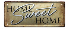 ''Home Sweet Home'' 28x12cm Blechschild