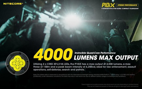 NITECORE P10ix Rechargeable Flashlight 4000 Lumen w/ NB20000 Powerbank & Battery - Picture 8 of 12