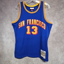 NWT Mitchell  Ness 1963 San Francisco Warriors Wilt Chamberlain 13 Jersey M $135