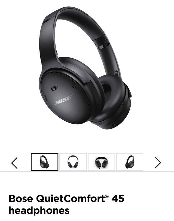 Bose - QuietComfort 45 Wireless Noise Cancelling Over-the-Ear Headphones - Tr...-image