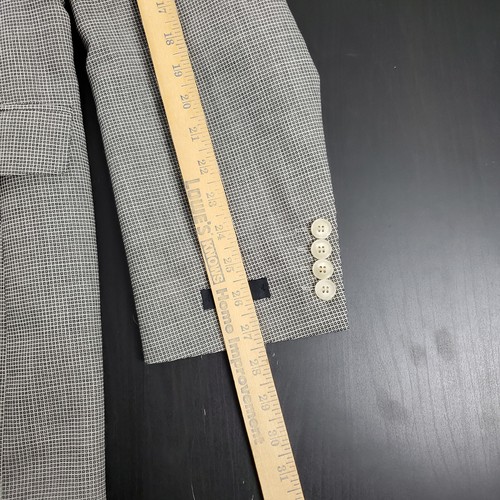 Hugo Boss 44L Rossellini USA 3-Button Wool Blazer Sport Coat White & Black - Picture 15 of 23