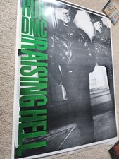 RUN DMC Raising Hell EU poster 1986 hip hop rap rare concert merch d.m.c adidas