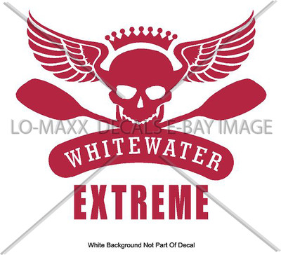 Whitewater Extreme Kayaking Canoeing Watersports Playboating Die-Cut Vinyl Decal