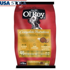 Complete Nutrition Dry Dog Food Chicken Rice Flavor Kibble 46lb Adult Dogs New 0.89 per pound