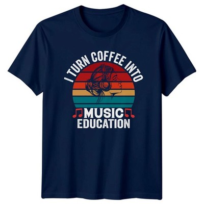 T-Shirt I Turn Coffee Into Music Education Musiker Geschenk Tee