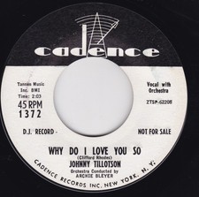 Pop / Vocal-Johnny Tillotson ‎– Why Do I Love You So / Never Let Me Go - HEAR !!