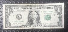 One Dollar $1 Bill BIRTHDAY / ANNIVERSARY Note 1/03/2023 January 3, 2023