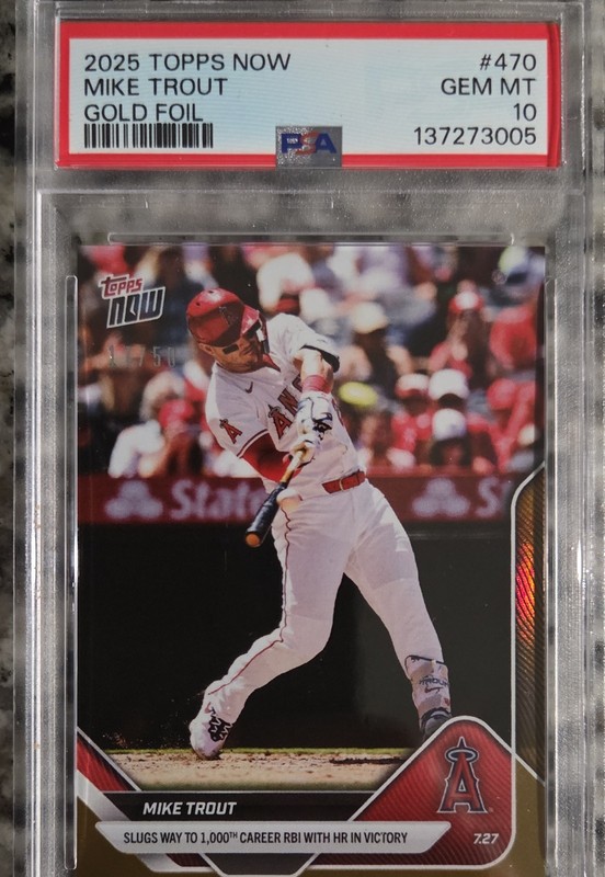 2025 Topps Now - Mike Trout #470 Gold Foil /50