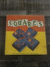 Vintage 1950's The Game of Squares - Schaper Mfg Co - Board Game - Made in USA