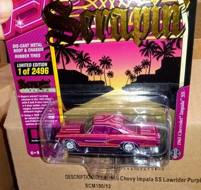 Johnny Lightning 1965 Chevy Impala SS Lowrider Metallic Purple Auto World Exclus