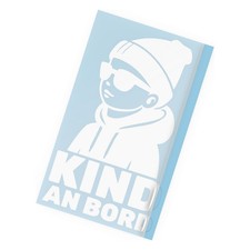 Auto Heckscheibe Aufkleber Kind an Bord Junge mit Mütze Sonnenbrille