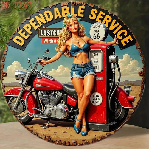 Vintage Gas Station Wall Tin Metal Signs Home Décor 8x8 Retro Service Station Ar