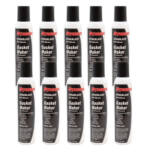 Dynatex DynaBlack RTV Silicone Gasket Maker, 8oz Auto Can Made in USA (10-Pack) - Photo 1/9