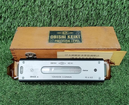 OBISHI KEIKI Precision Flat Level Grade A 250mm 0.02mm/m AC251 Leveler Japan