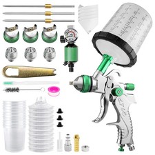 Hvlp Gravity Spray Gun Set 1.31.72.0mm 10disposable Cups Auto Furniture Paint