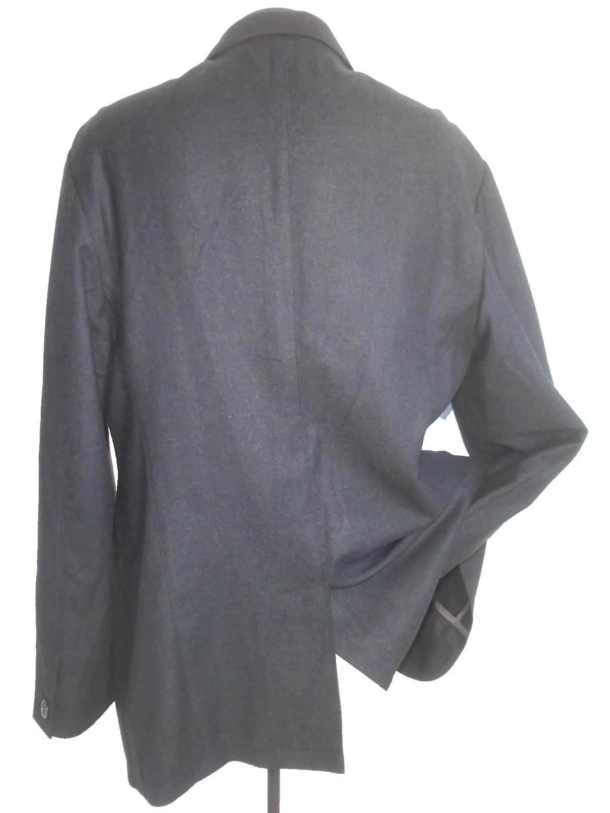 Armani Collezioni solid gray 1button flannel wool… - image 6