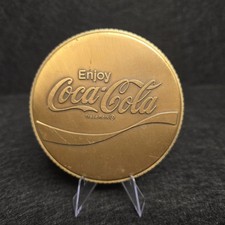 Vintage Coca Cola Brass Medallion 3.35"