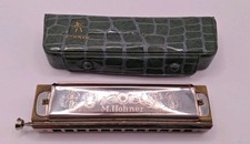 Armonica a bocca vintage Hohner Chromonica modello 270 confezione originale ecopelle