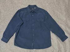 George Men's L 42/44 Plaid Long Sleeve Shirt