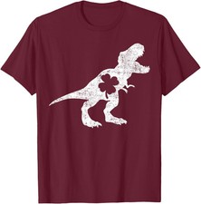 Dinosaur Irish Shamrock T Rex Dinosaur St. Patrick's Unisex T-Shirt