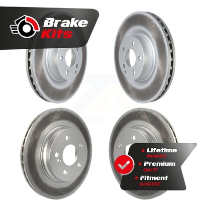 Front Rear Coated Disc Brake Rotors Kit For 2010-2011 Mercedes-Benz E550