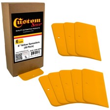 Custom Shop 6 Inch Spreaders For Auto Body Fillers Putties And Glazes - 50 Pack