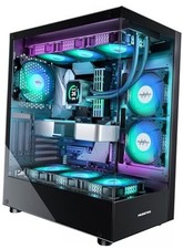 PC CASE ATX 6 PWM ARGB Fans Pre-Installed, Type-C 16.57"D x 9.06"W x 18.05"H